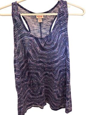 Mossimo purple print tank top XL
